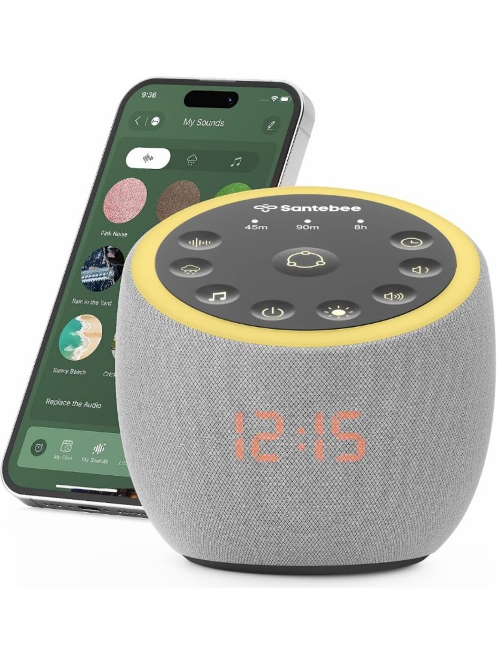 Smart White Noise Sound Machine for Sleep | 388 Sounds & 3 Custom Settings